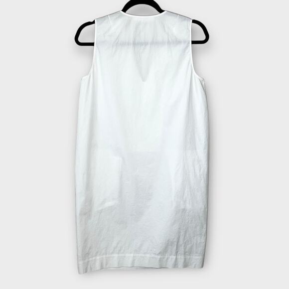 EVERLANE White Cotton Poplin V-Neck Short Tank Dress Size 4 Summer Casual - Picture 3 of 5